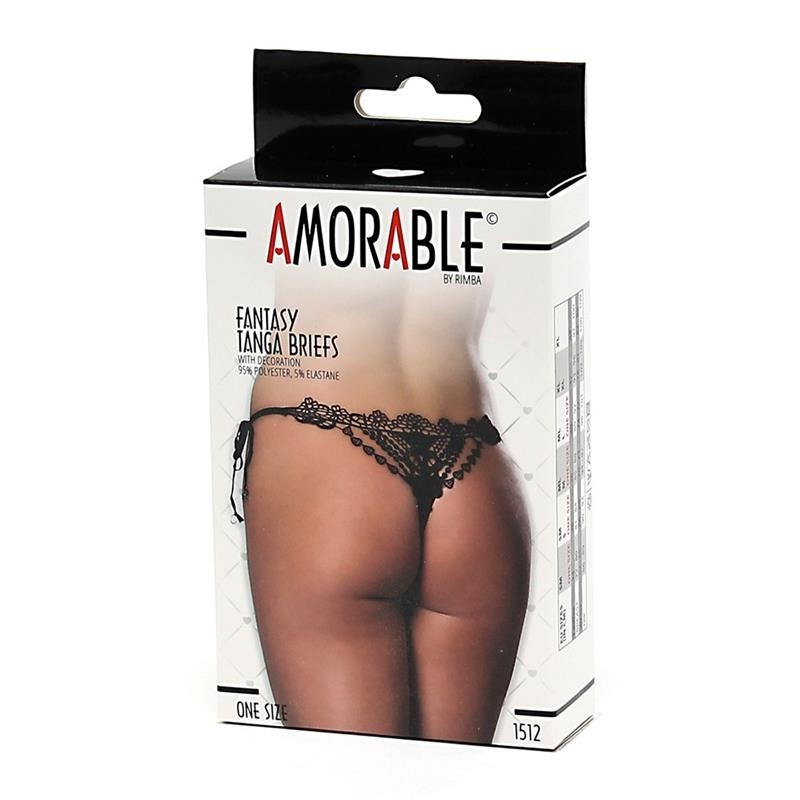 Tanga Fantasia Noir Taille Unique
