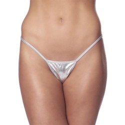 Micro Tanga argenté Taille Unique