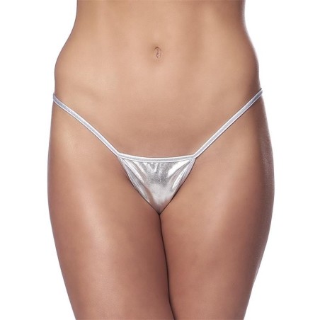 Micro Tanga argenté Taille Unique