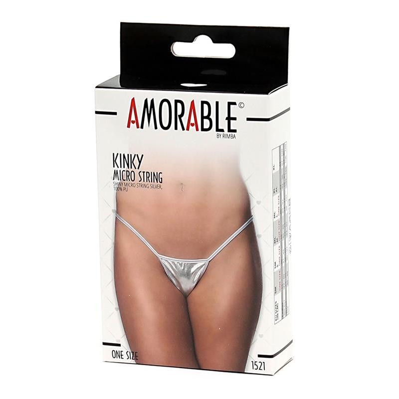 Micro Tanga argenté Taille Unique