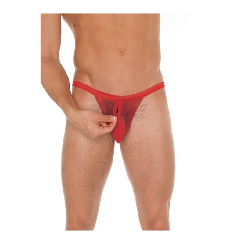 Tanga avec tirette rouge Taille Unique