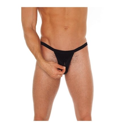 Tanga avec zip noir Taille Unique
