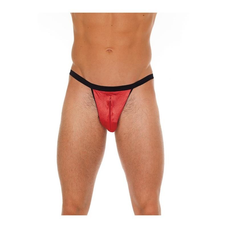 Tanga avec tirette rouge et noir Taille Unique