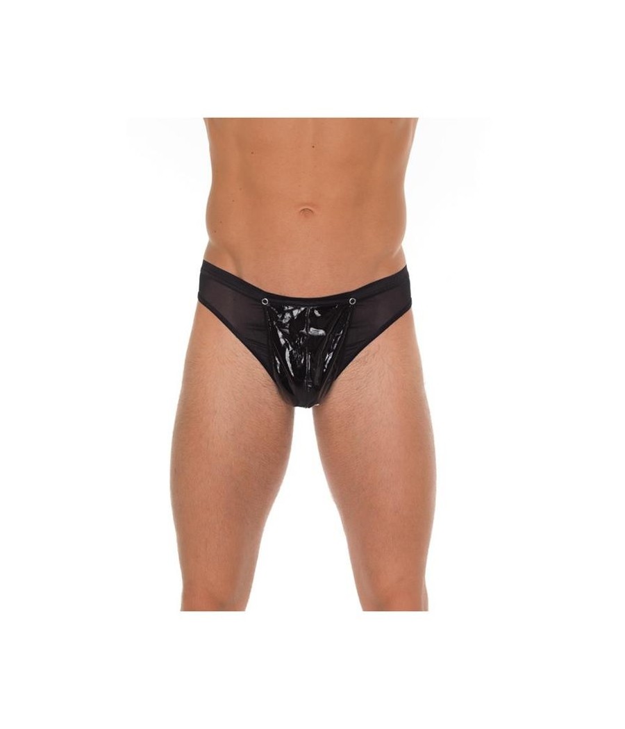 Tanga de PVC Noir Taille Unique