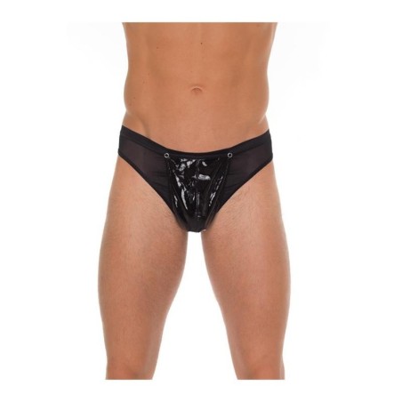 Tanga de PVC Noir Taille Unique
