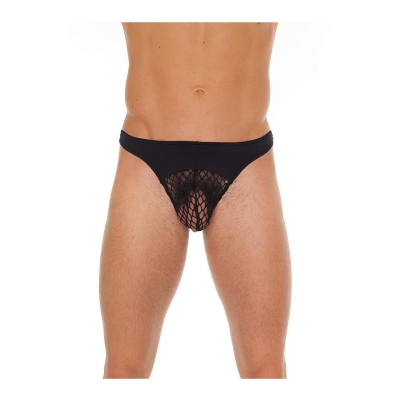Tanga résille noir Taille Unique