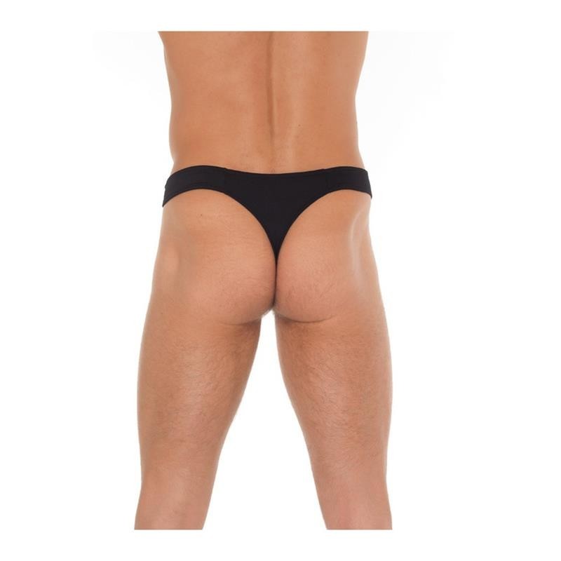 Tanga avec tirette noir taille unique