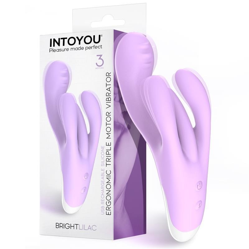 Brightlilac Vibromasseur Triple Moteur Ergonomique USB Silicone