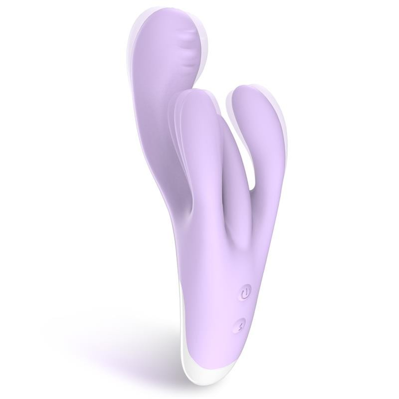 Brightlilac Vibromasseur Triple Moteur Ergonomique USB Silicone