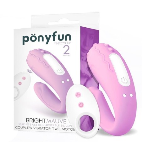 Brightmauve Vibromasseur pour couples Double Motor télécommande USB silicone