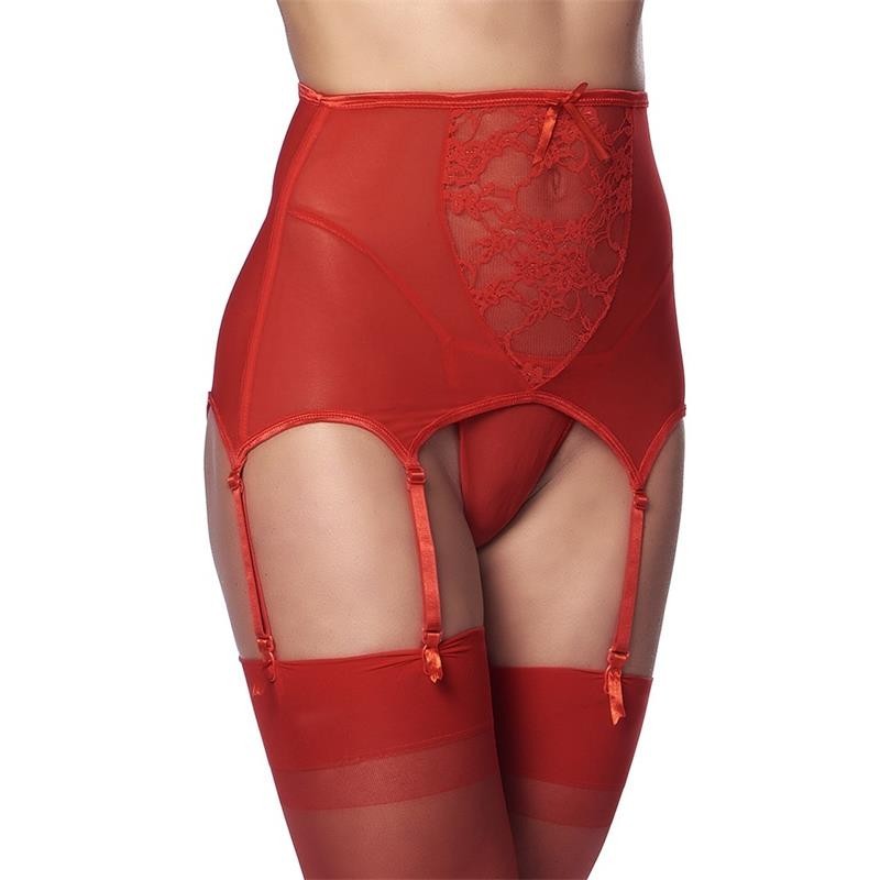 jarretelle large avec Tanga rouges