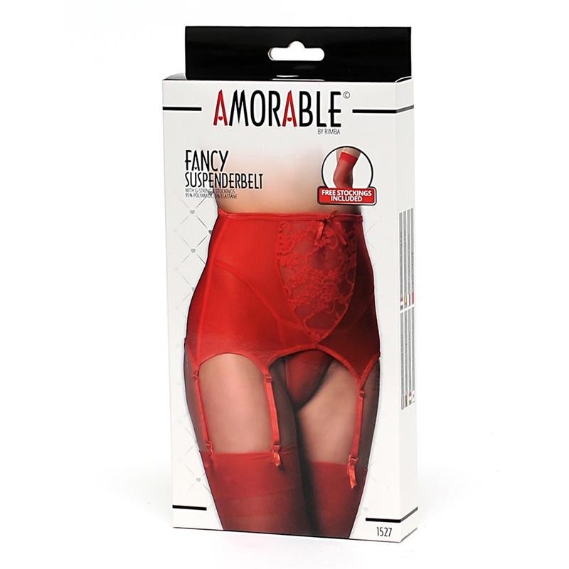 jarretelle large avec Tanga rouges