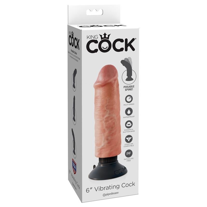 Vibromasseur réaliste King Cock 6 couleurs naturelles