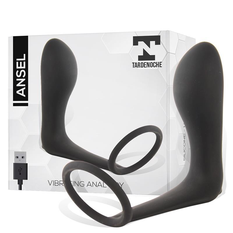 Ansel Plug Anal vibrant et Anneau USB Silicone
