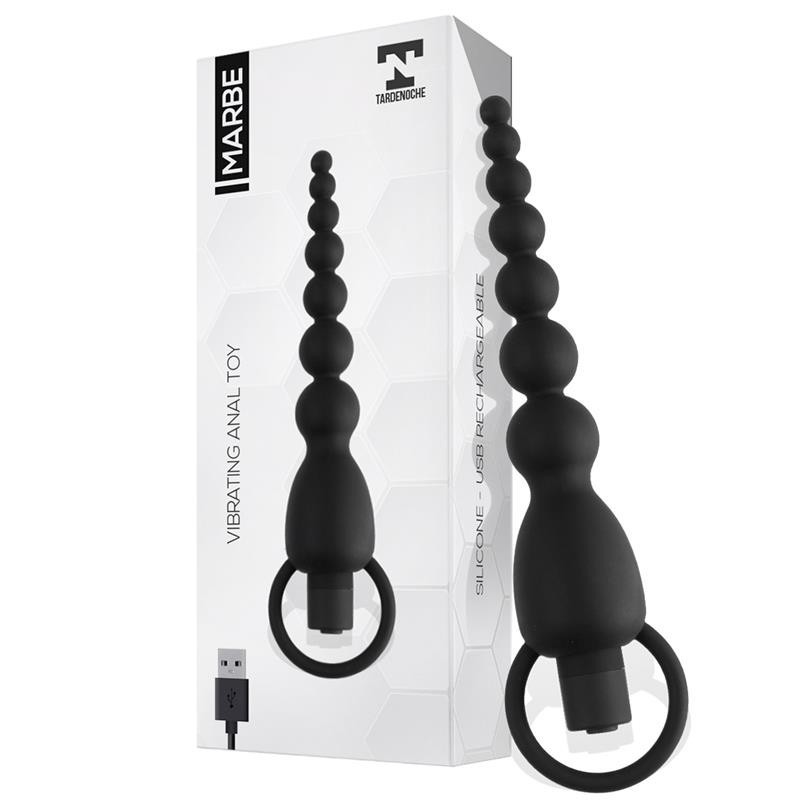 Chaîne anale en marbre vibrant USB silicone
