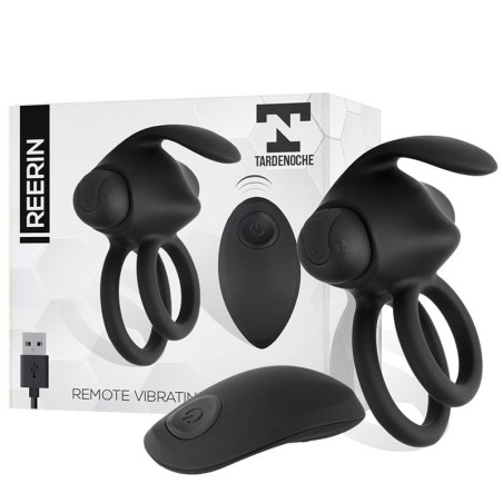 Reerin Anneau Vibromasseur USB Dual télécommande USB Silicone