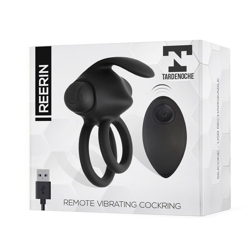 Reerin Anneau Vibromasseur USB Dual télécommande USB Silicone