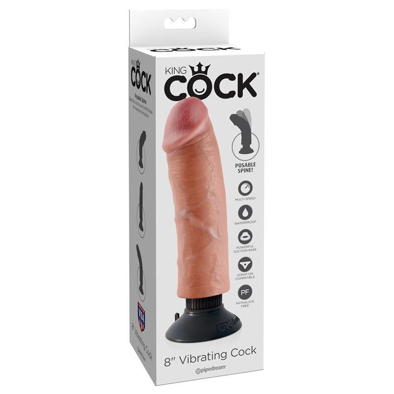King Cock Vibromasseur réaliste 8 - Couleur Naturel