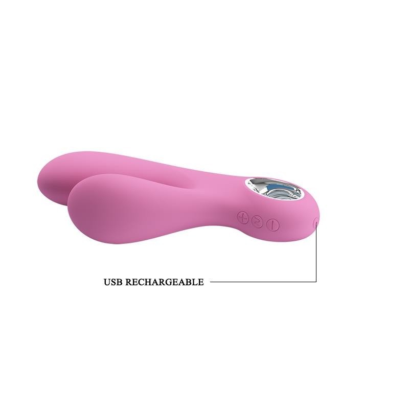 vibromasseur Canrol USB silicone Rose doux