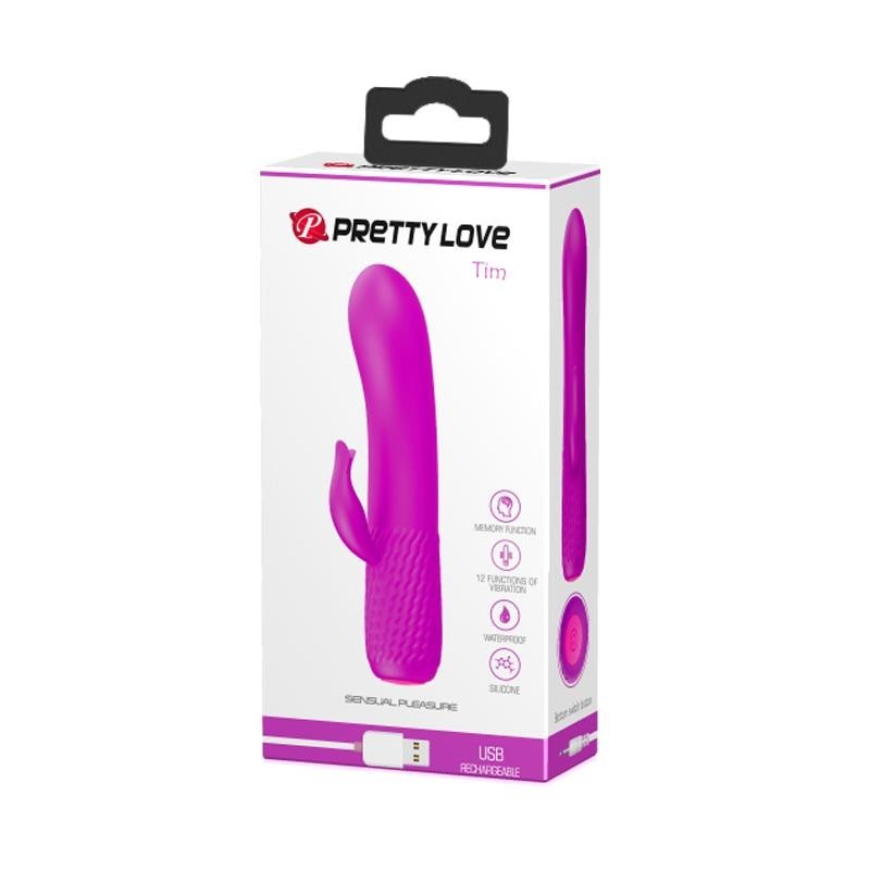 Vibromasseur Tim USB silicone mauve