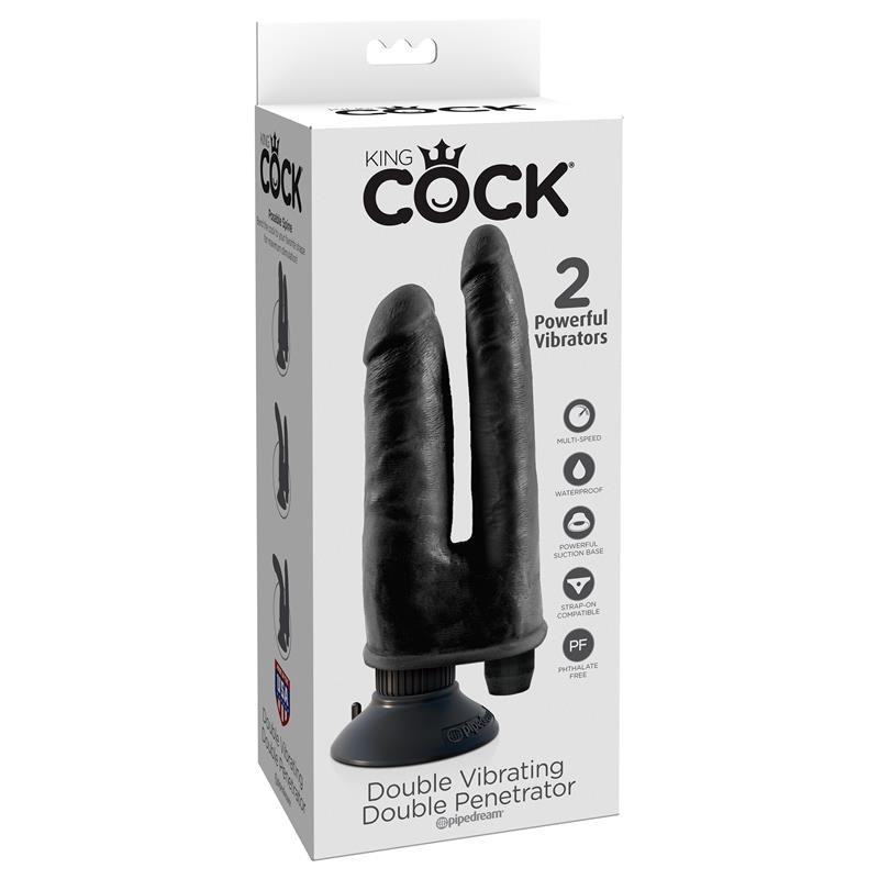 King Cock Vibromasseur Double 8 - Couleur Noir