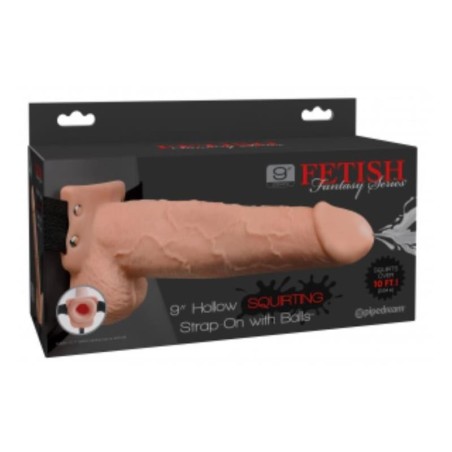 Arnes élastique avec Gode creux 9 Fonctions Squirting Naturel
