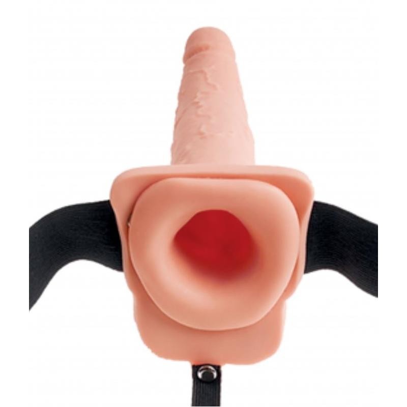 Arnes élastique avec Gode creux 9 Fonctions Squirting Naturel
