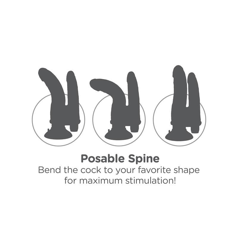 King Cock Vibromasseur Double 8 - Couleur Noir