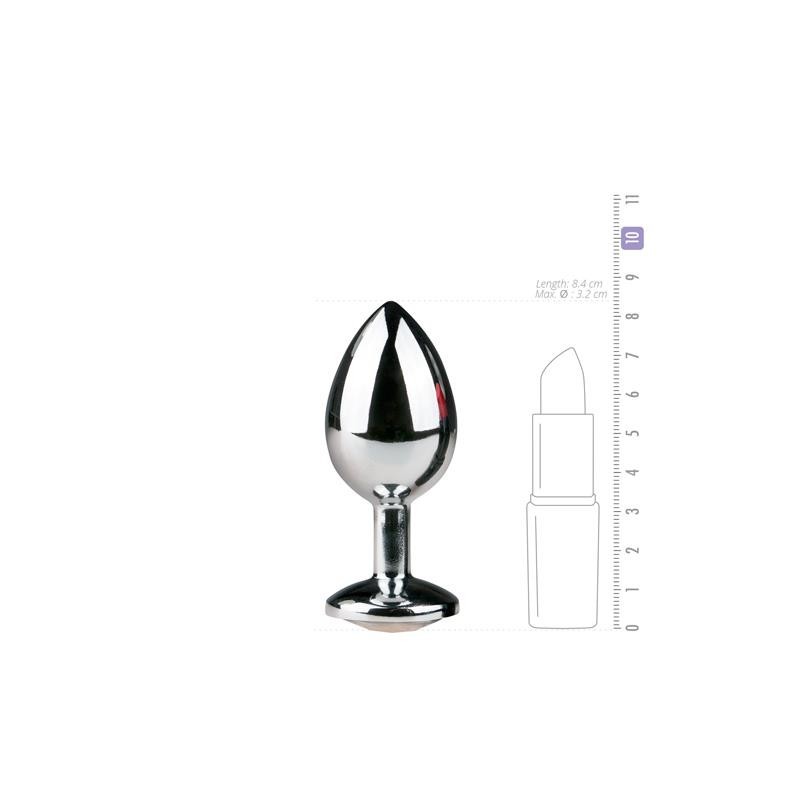 Bouchon avec Cristal Transparent No.2 argenté