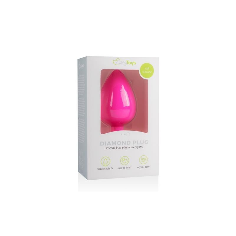 Plug avec diamant Grande - Rose