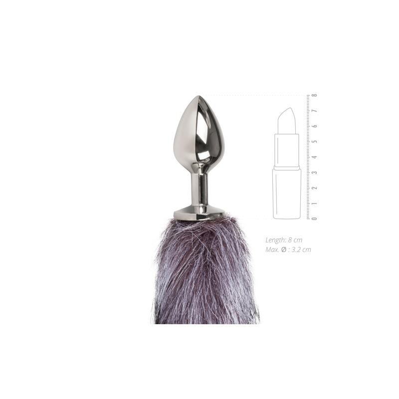 Plug avec queue de renard No. 6 - argent