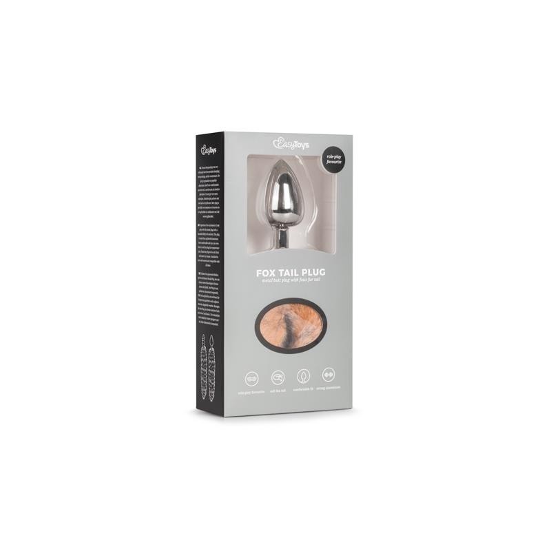 Plug avec queue de renard No. 3 - argent