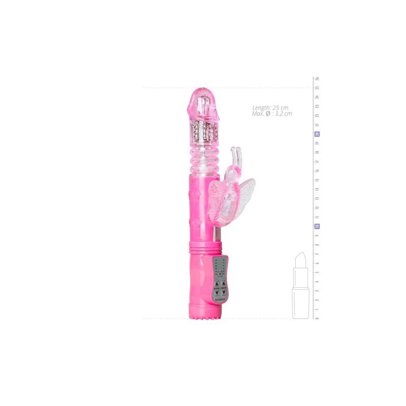 vibromasseur de lapin - papillon rose