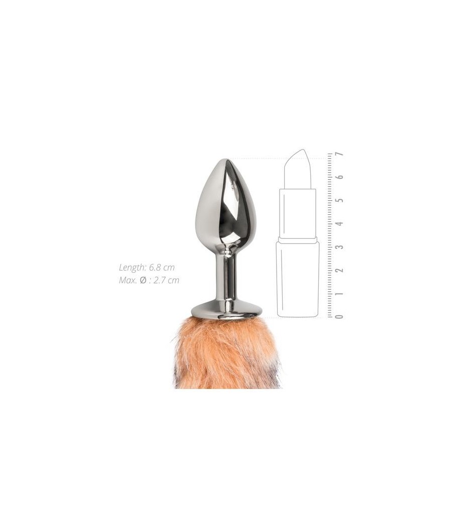Plug Anal avec queue de renard No. 7 argent