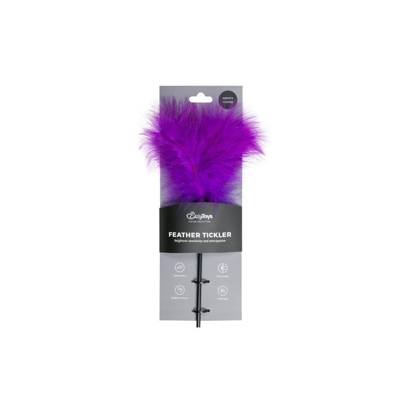 Plumes stimulatrices avec manche long - mauve