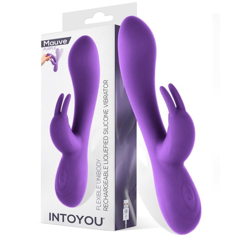 Mauve Vibromasseur Unibody silicone liquide USB mauve