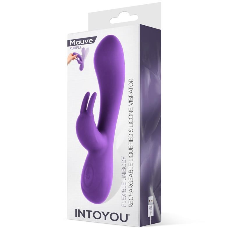 Mauve Vibromasseur Unibody silicone liquide USB mauve