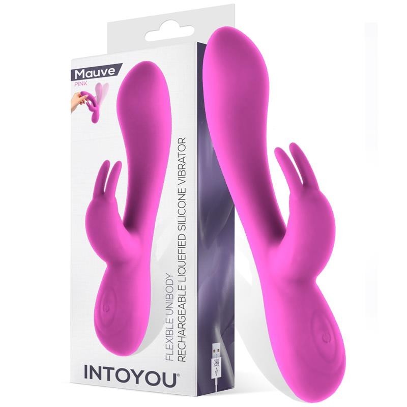 Mauve Vibromasseur Unibody silicone liquide USB Rose