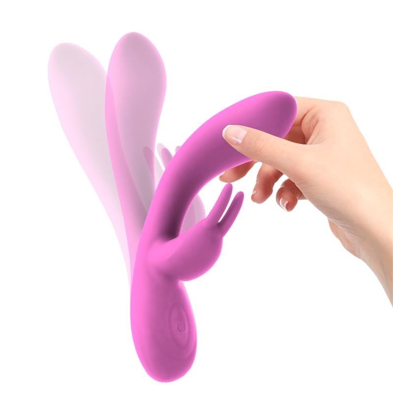Mauve Vibromasseur Unibody silicone liquide USB Rose