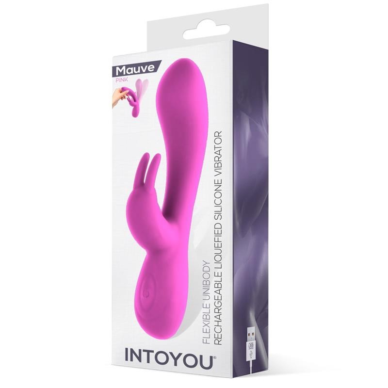 Mauve Vibromasseur Unibody silicone liquide USB Rose