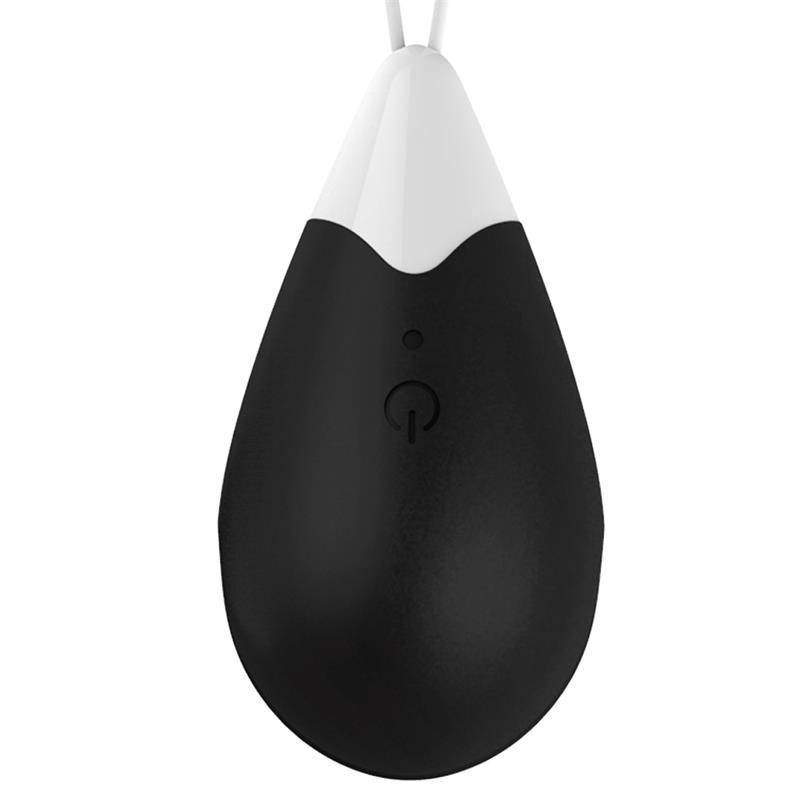 oeuf vibrant télécommande USB silicone Noir