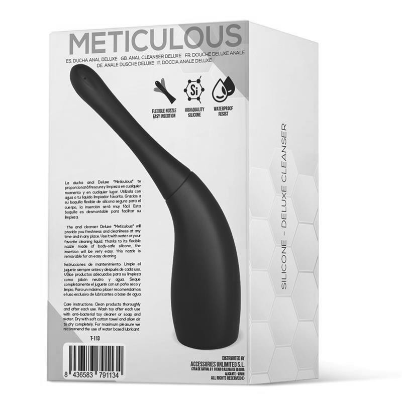 douche méticuleuse Anal Deluxe silicone noir