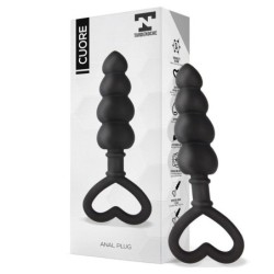 Cuore Plug Anal silicone Noir