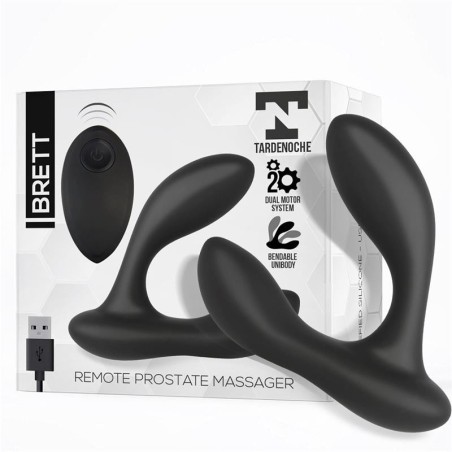 Brett Vibromasseur prostatique télécommande USB Silicone Liquide