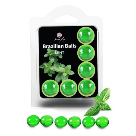Lot de 6 balles brésiliennes menthe