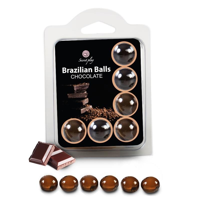 Lot de 6 boules brésiliennes chocolat