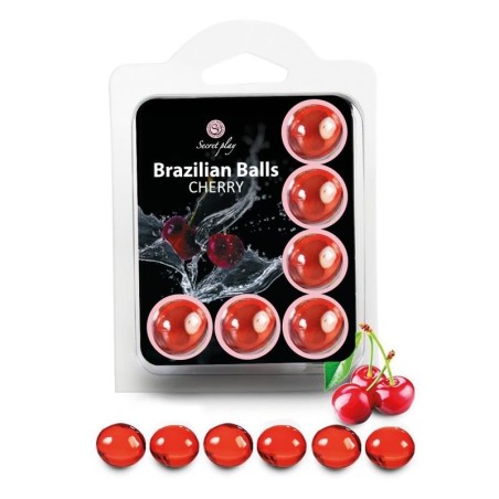Lot de 6 balles brésiliennes cerise