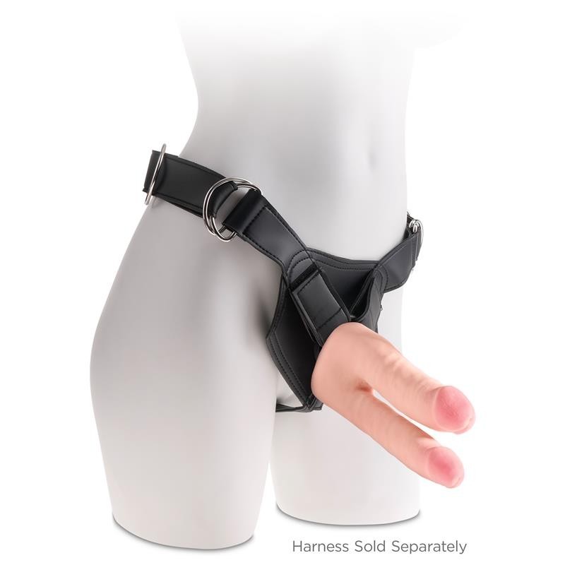 Gode 3D Double Pénétration Triple Densité Plus 9,5 Naturel