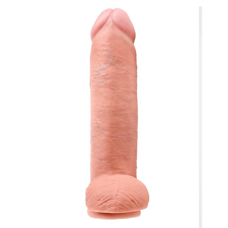 King Cock pénis avec testicules de 12 - Couleur Naturel
