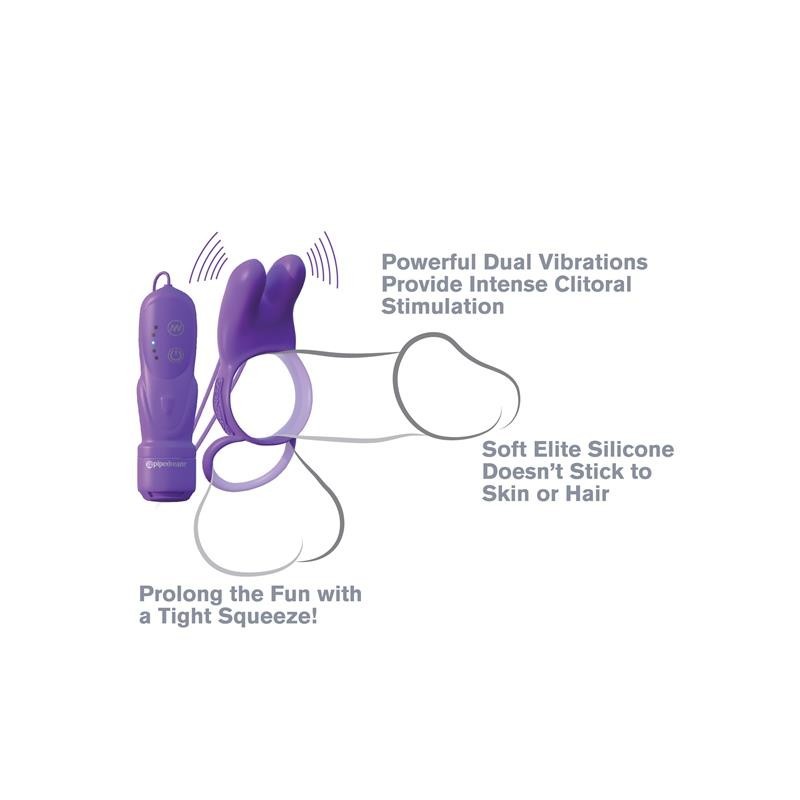 Fantaset C-Ringz Anneau Vibromasseur Rabbit Double mauve